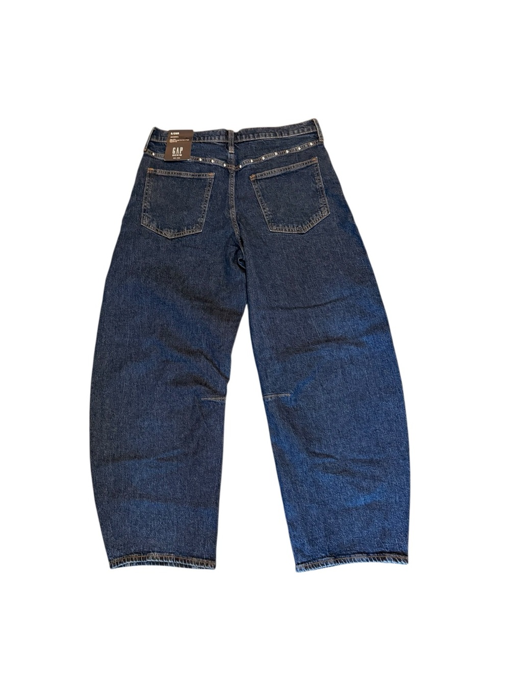 GAP High Rise Studded Barrel Jeans NWT Size 8/29 Regular - Picture 9 of 9